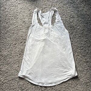 Lululemon Athletica White Backless Tank Top